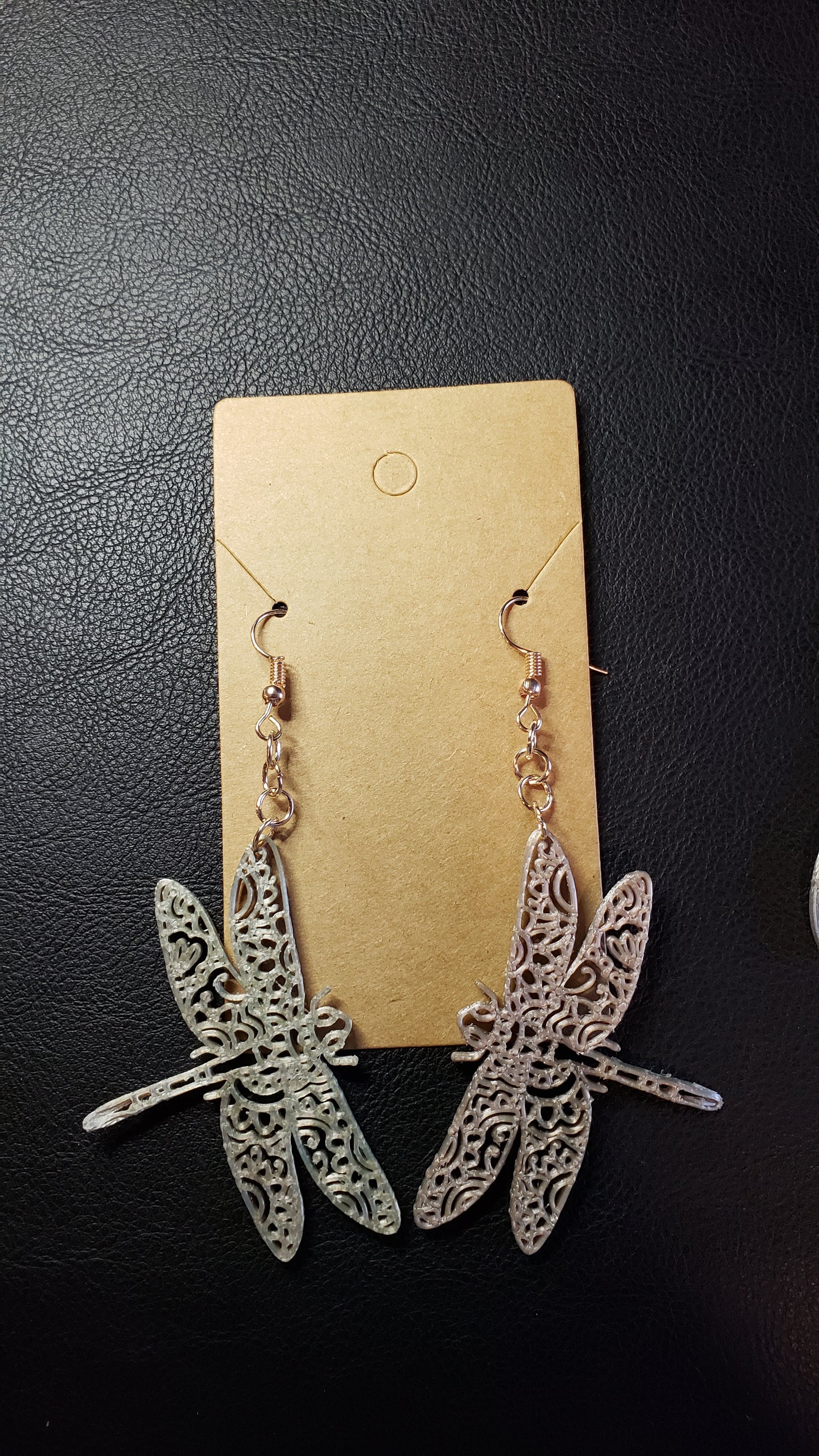 Rosegold to Sage green Butterfly & Dragonfly dangles