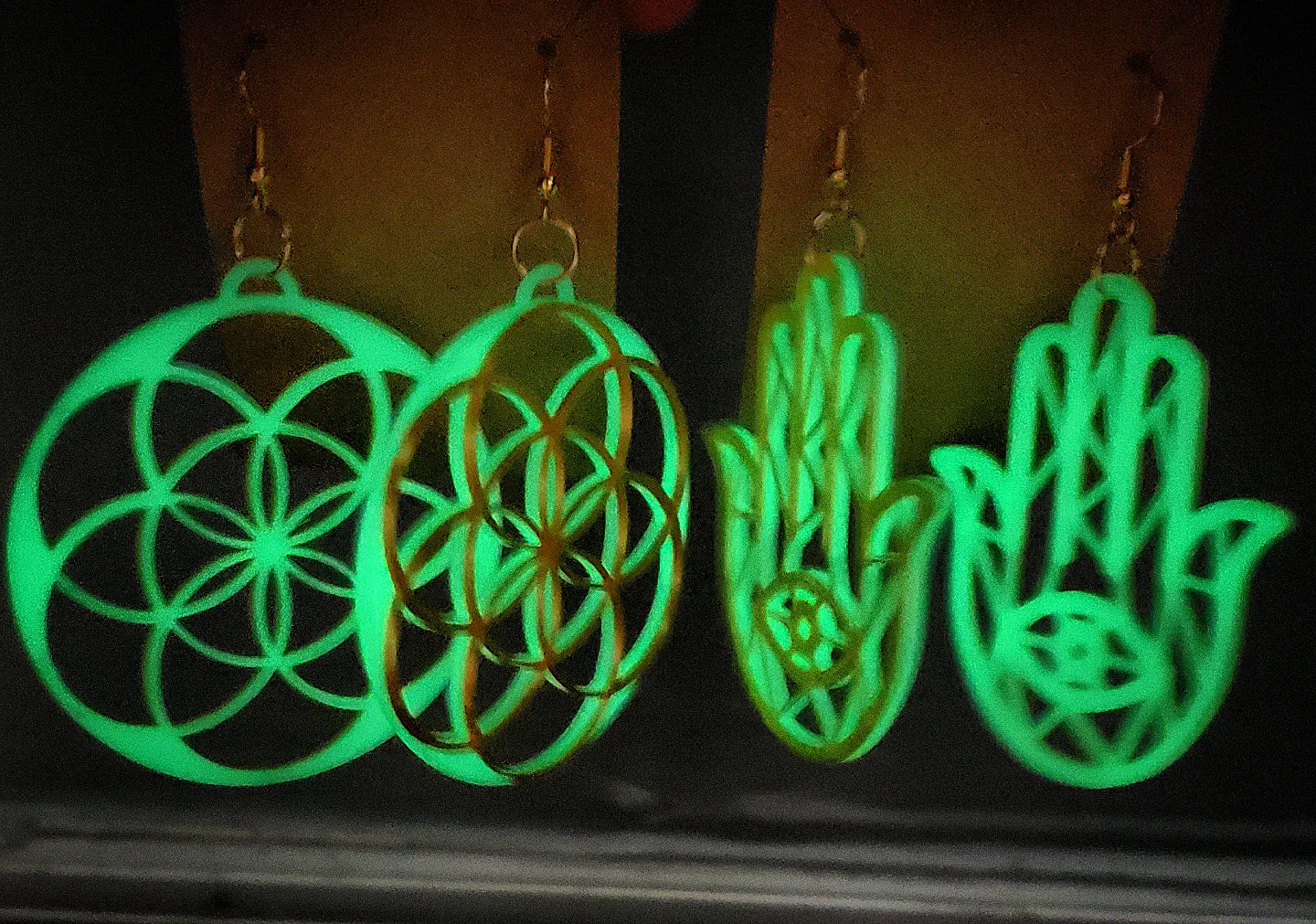 Glow & Gold Seed of Life dangles