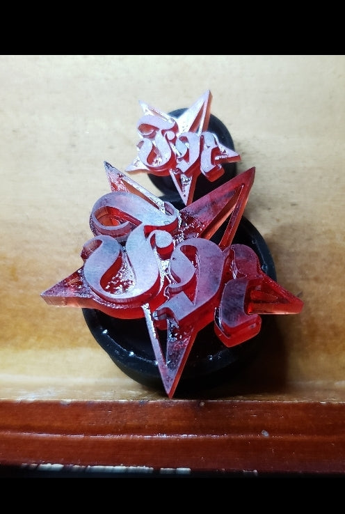 Transparent Red Floating FN Star Plugs