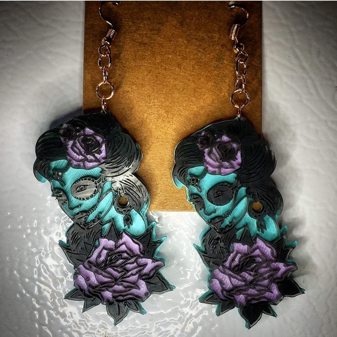 Morbid Rose dangles