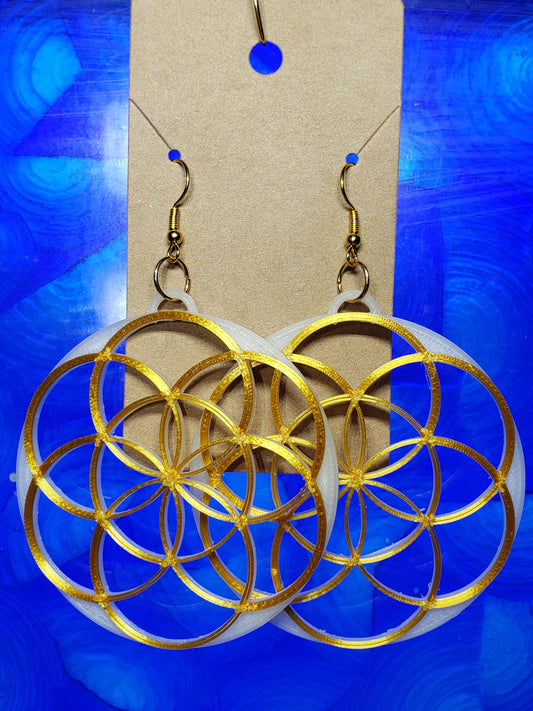 Glow & Gold Seed of Life dangles