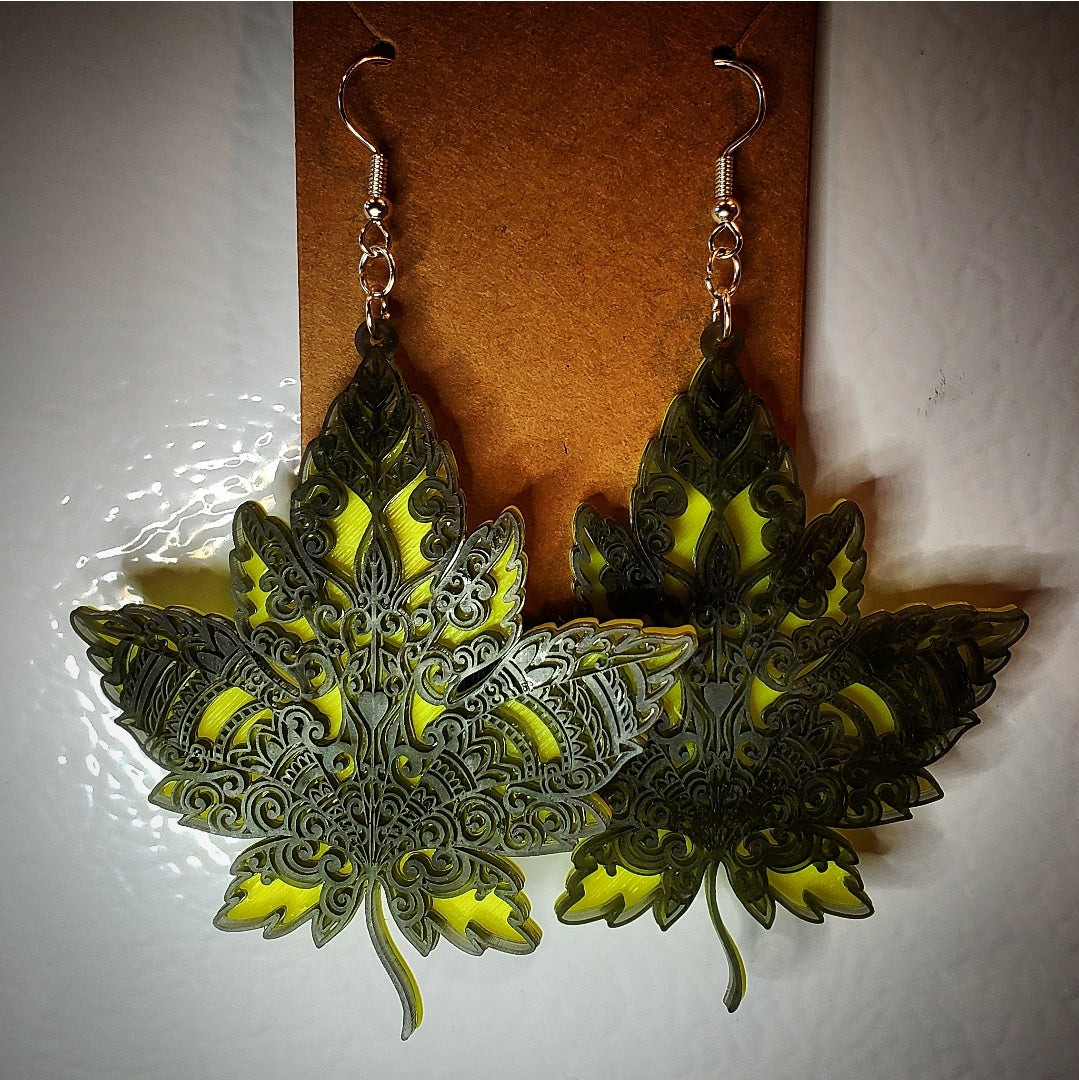 Mandala leaf dangles