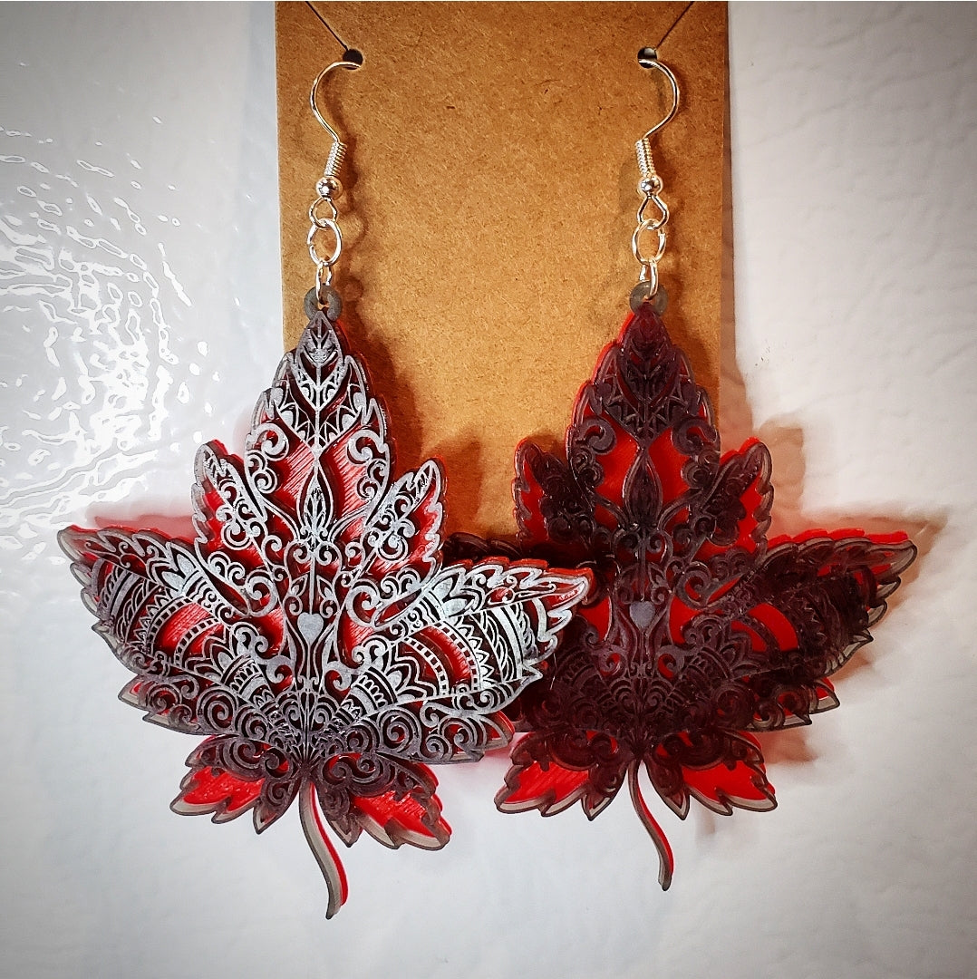 Mandala leaf dangles