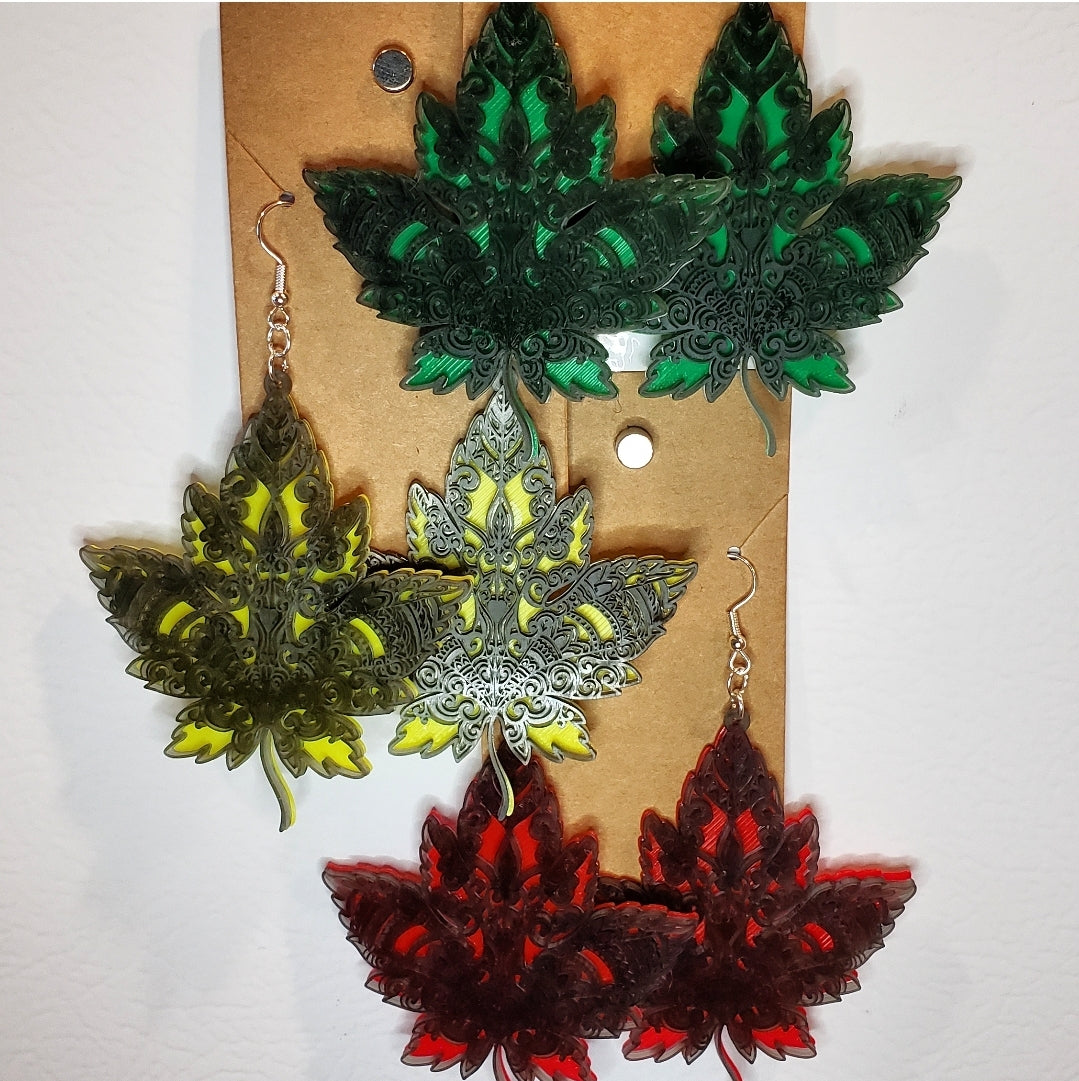Mandala leaf dangles
